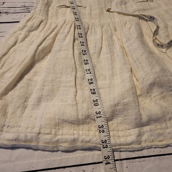 Anthropologie Cream Pleated Sundress - Picture 8 of 9